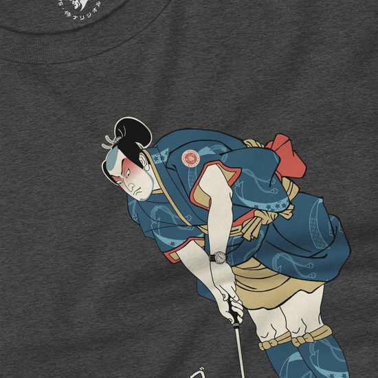 Samurai Golf Player Ukiyo-e 2 Unisex Long Sleeve Tee - Samurai Original
