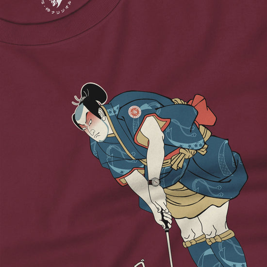 Samurai Golf Player Ukiyo-e 2 Unisex Long Sleeve Tee - Samurai Original