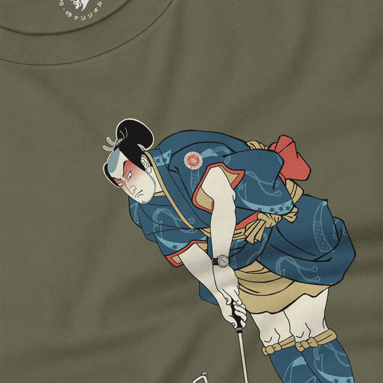 Samurai Golf Player Ukiyo-e 2 Unisex Long Sleeve Tee - Samurai Original