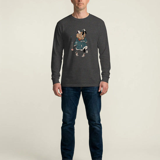 Samurai Golf Player Ukiyo-e Unisex Long Sleeve Tee - Samurai Original