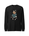Samurai Golf Player Ukiyo-e Unisex Long Sleeve Tee Black - Samurai Original