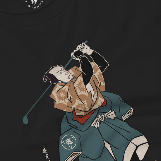 Samurai Golf Player Ukiyo-e Unisex Long Sleeve Tee - Samurai Original