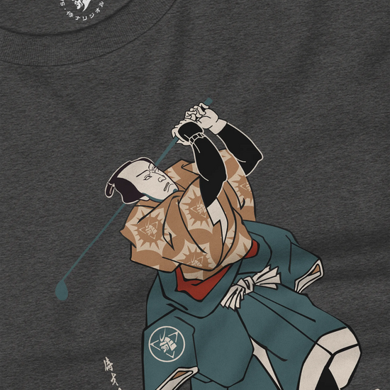 Samurai Golf Player Ukiyo-e Unisex Long Sleeve Tee - Samurai Original
