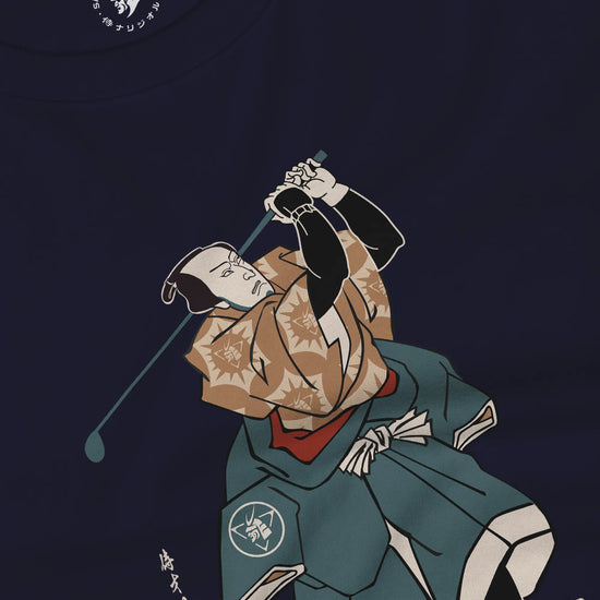 Samurai Golf Player Ukiyo-e Unisex Long Sleeve Tee - Samurai Original