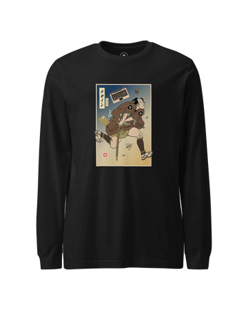 Samurai Graphic Design Ukiyo-e Unisex Long Sleeve Tee