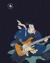 Samurai Guitar Electric Japanese Ukiyo-e Unisex Long Sleeve Tee No.2