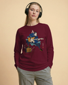 Samurai Guitar Electric Japanese Ukiyo-e Unisex Long Sleeve Tee No.2