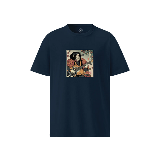Samurai Guitar Player Music Ukiyo-e Unisex organic t-shirt No.3
