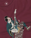 Samurai Guitar Player Music Ukiyo-e Unisex Long Sleeve Tee - Samurai Original