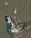 Samurai Guitar Player Music Ukiyo-e Unisex Long Sleeve Tee - Samurai Original