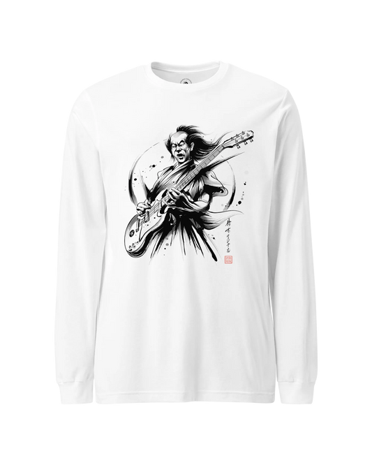 Samurai Guitar Sumi-e Unisex Long Sleeve Tee