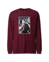 Samurai Harmonica Player Music Ukiyo-e Unisex Long Sleeve Tee Maroon - Samurai Original