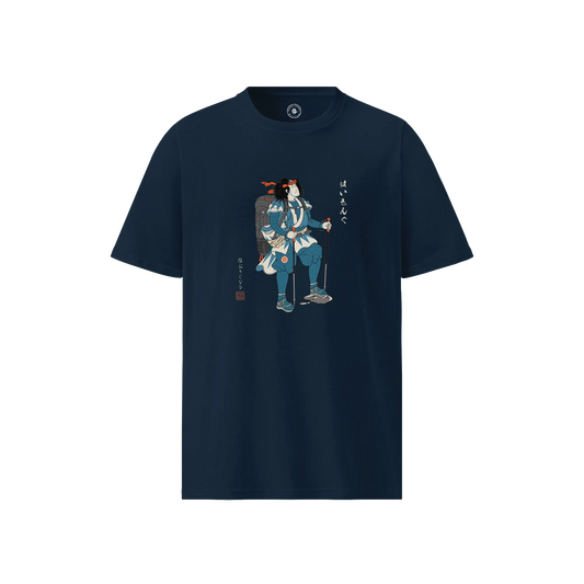 Samurai Hiking Japanese Ukiyo-e Unisex organic t-shirt