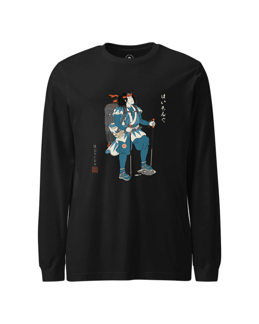 Samurai Hiking Japanese Ukiyo-e Unisex Long Sleeve Tee