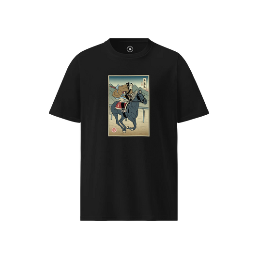 Samurai Horse Racing Ukiyo-e Unisex organic t-shirt