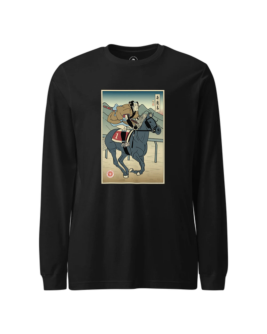 Samurai Horse Racing Ukiyo-e Unisex Long Sleeve Tee