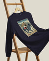 Samurai Horse Racing Ukiyo-e Unisex Long Sleeve Tee