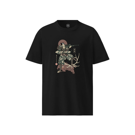 Samurai Hunting Prey Ukiyo-e Unisex organic t-shirt