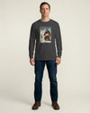 Samurai Hunts Sasquatch Japanese Ukiyo-e Unisex Long Sleeve Tee