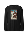 Samurai Hunts Sasquatch Japanese Ukiyo-e Unisex Long Sleeve Tee