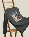 Samurai Hunts Sasquatch Japanese Ukiyo-e Unisex Long Sleeve Tee