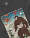 Samurai Hunts Sasquatch Japanese Ukiyo-e Unisex Long Sleeve Tee