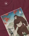 Samurai Hunts Sasquatch Japanese Ukiyo-e Unisex Long Sleeve Tee