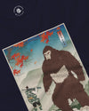 Samurai Hunts Sasquatch Japanese Ukiyo-e Unisex Long Sleeve Tee