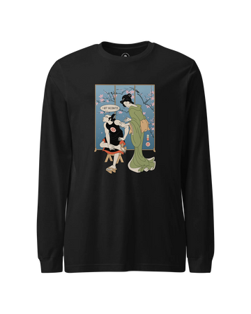 Samurai I Got Vaccinated Ukiyo-e Unisex Long Sleeve Tee