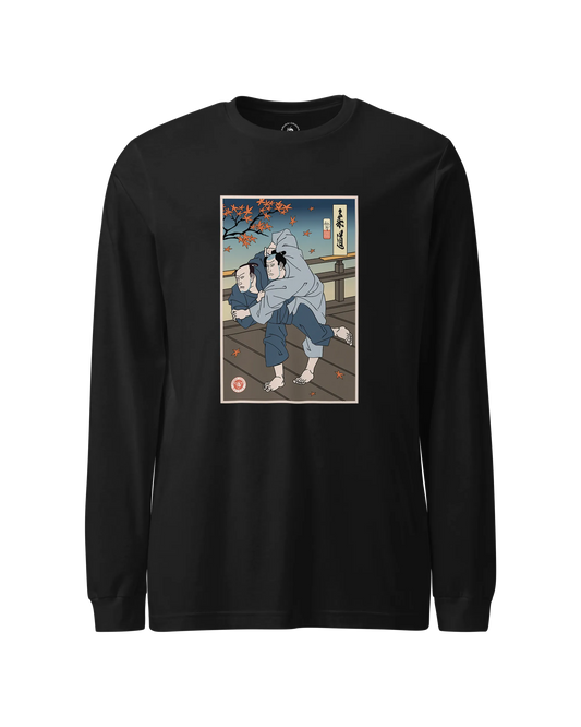 Samurai Judo Martial Ukiyo-e Unisex Long Sleeve Tee