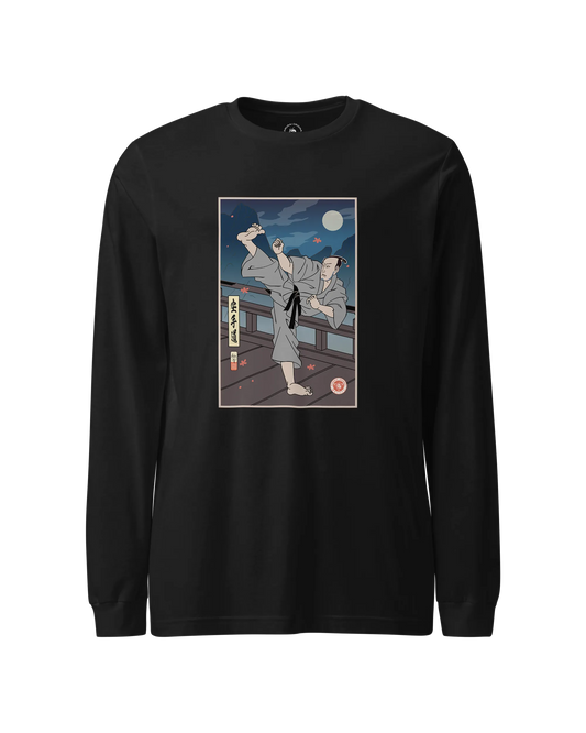 Samurai Karate Martial Ukiyo-e Unisex Long Sleeve Tee