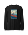 Samurai Kayaking Ukiyo-e Unisex Long Sleeve Tee Black - Samurai Original