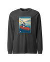 Samurai Kayaking Ukiyo-e Unisex Long Sleeve Tee Dark Grey Heather - Samurai Original