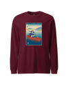 Samurai Kayaking Ukiyo-e Unisex Long Sleeve Tee Maroon - Samurai Original