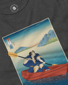 Samurai Kayaking Ukiyo-e Unisex Long Sleeve Tee - Samurai Original