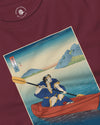 Samurai Kayaking Ukiyo-e Unisex Long Sleeve Tee - Samurai Original