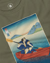 Samurai Kayaking Ukiyo-e Unisex Long Sleeve Tee - Samurai Original