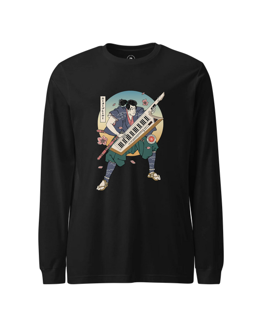 Samurai Keytar Player Music Ukiyo-e Unisex Long Sleeve Tee