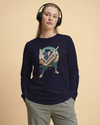 Samurai Keytar Player Music Ukiyo-e Unisex Long Sleeve Tee