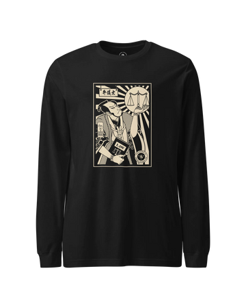 Samurai Lawyer Ukiyo-e Unisex Long Sleeve Tee