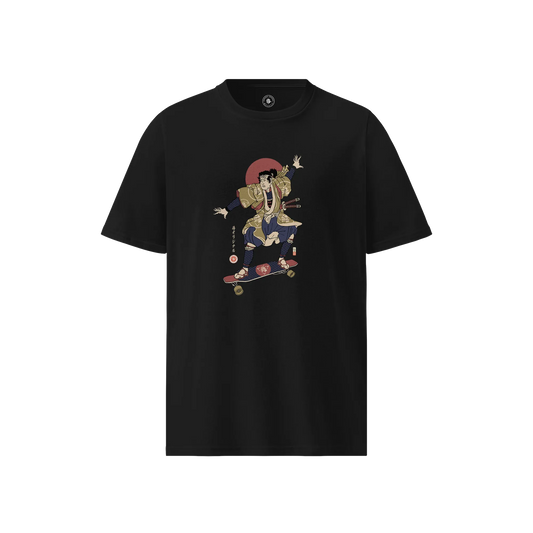 Samurai Longboard Ukiyo-e Unisex organic t-shirt No.2
