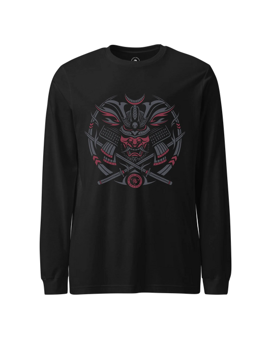 Samurai Mask Katana Unisex Long Sleeve Tee