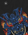 Samurai Mask with Fiery Eyes Ukiyo-e Unisex Long Sleeve Tee - Samurai Original