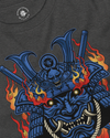 Samurai Mask with Fiery Eyes Ukiyo-e Unisex Long Sleeve Tee - Samurai Original