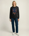 Samurai Mask with Fiery Eyes Ukiyo-e Unisex Long Sleeve Tee - Samurai Original