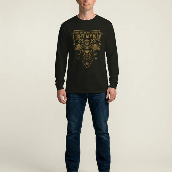 Samurai May The Bridges I Burn Light The Way Quote Unisex Long Sleeve Tee - Samurai Original
