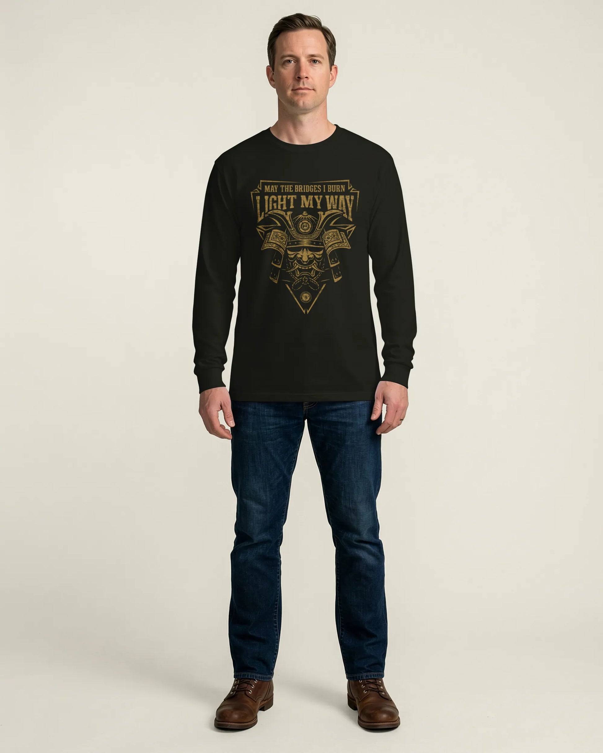 Samurai May The Bridges I Burn Light The Way Quote Unisex Long Sleeve Tee - Samurai Original