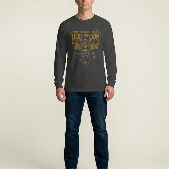 Samurai May The Bridges I Burn Light The Way Quote Unisex Long Sleeve Tee - Samurai Original