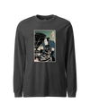 Samurai Mechanic Car Garage Ukiyo-e Unisex Long Sleeve Tee Dark Grey Heather - Samurai Original