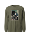Samurai Mechanic Car Garage Ukiyo-e Unisex Long Sleeve Tee Military Green - Samurai Original